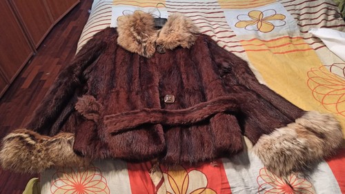 Mahogany mink fur - fur, with